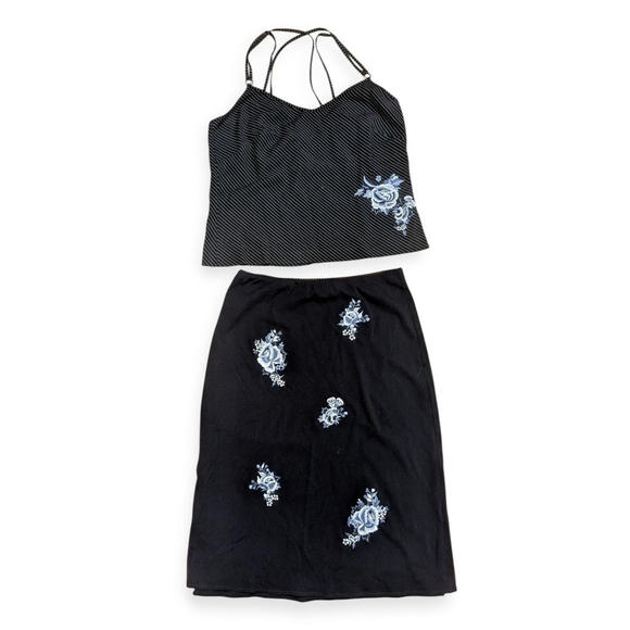 Vivienne Tam Floral Embroidered Skirt + Cami 2 piece set size 3 Small - Picture 2 of 12